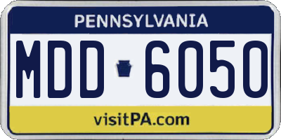 PA license plate MDD6050
