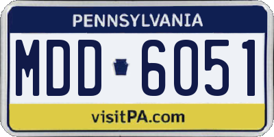 PA license plate MDD6051