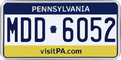 PA license plate MDD6052