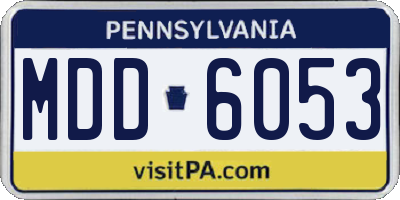 PA license plate MDD6053