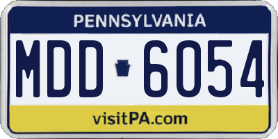 PA license plate MDD6054