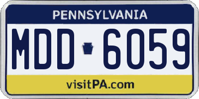 PA license plate MDD6059