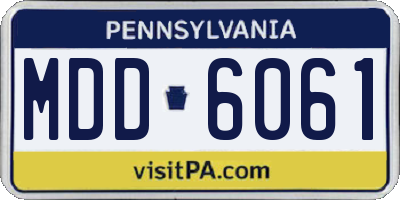 PA license plate MDD6061