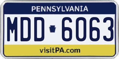 PA license plate MDD6063