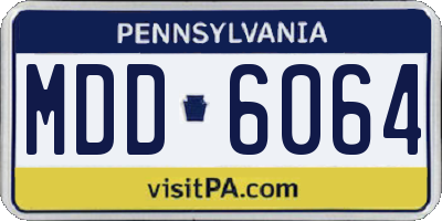 PA license plate MDD6064