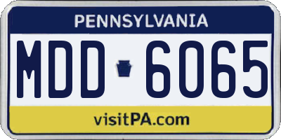 PA license plate MDD6065