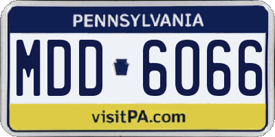 PA license plate MDD6066