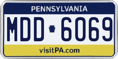 PA license plate MDD6069