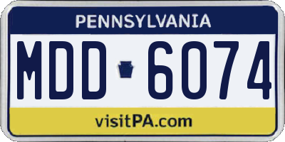 PA license plate MDD6074