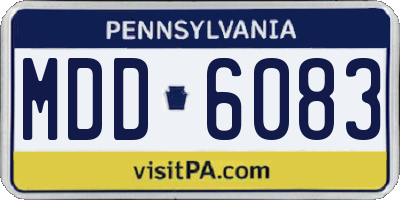 PA license plate MDD6083