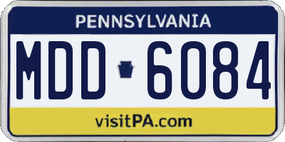 PA license plate MDD6084