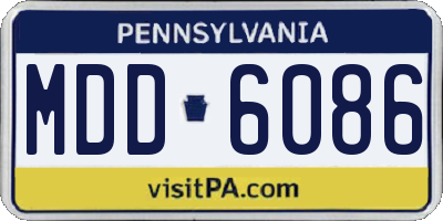 PA license plate MDD6086