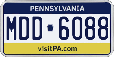PA license plate MDD6088