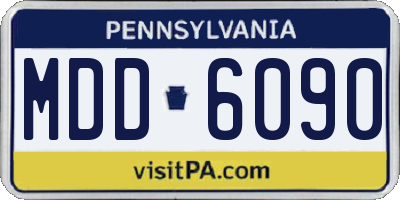 PA license plate MDD6090