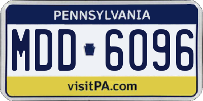 PA license plate MDD6096
