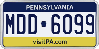 PA license plate MDD6099
