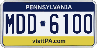 PA license plate MDD6100