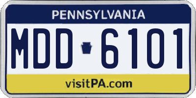 PA license plate MDD6101