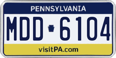 PA license plate MDD6104