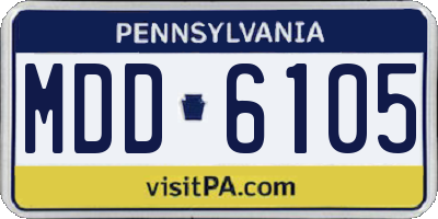 PA license plate MDD6105