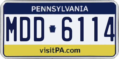 PA license plate MDD6114