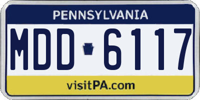 PA license plate MDD6117