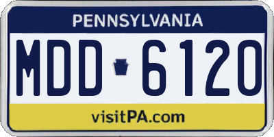 PA license plate MDD6120