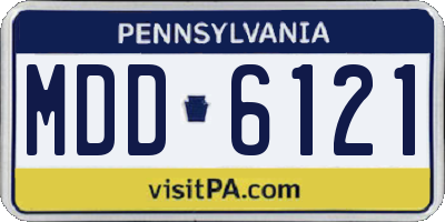 PA license plate MDD6121