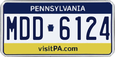 PA license plate MDD6124