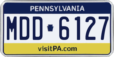 PA license plate MDD6127