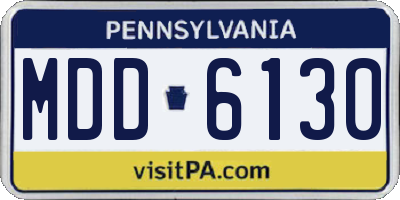 PA license plate MDD6130