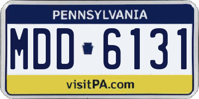 PA license plate MDD6131