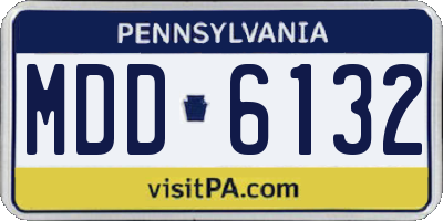 PA license plate MDD6132