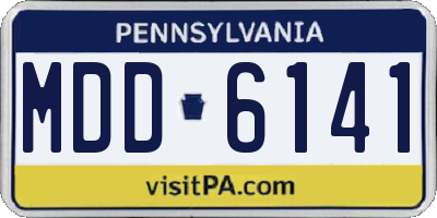 PA license plate MDD6141