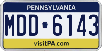 PA license plate MDD6143
