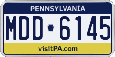 PA license plate MDD6145