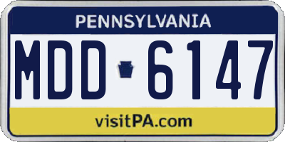 PA license plate MDD6147