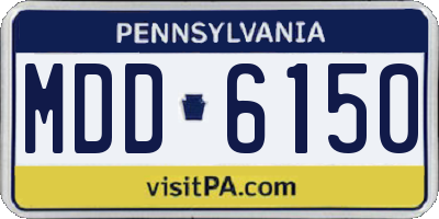 PA license plate MDD6150