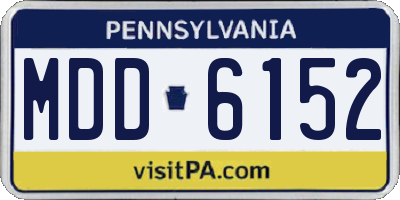 PA license plate MDD6152