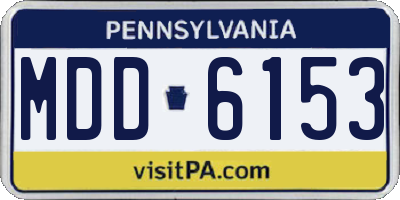 PA license plate MDD6153