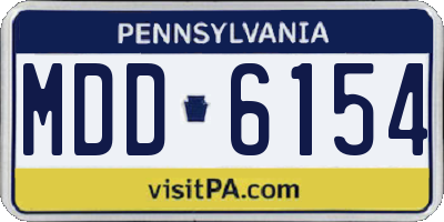 PA license plate MDD6154