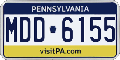 PA license plate MDD6155