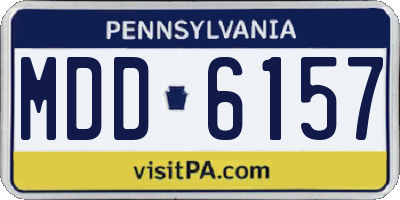 PA license plate MDD6157