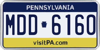 PA license plate MDD6160