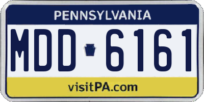 PA license plate MDD6161