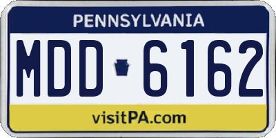 PA license plate MDD6162