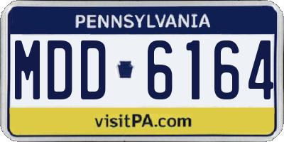 PA license plate MDD6164