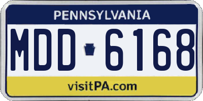 PA license plate MDD6168