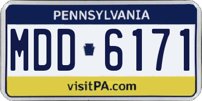 PA license plate MDD6171