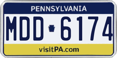 PA license plate MDD6174